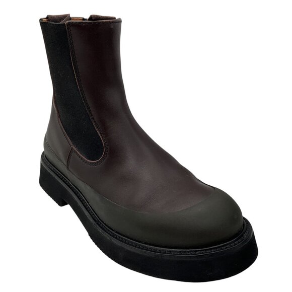 Celine Brown Pull-On Leather Boots - Picture 1 of 7